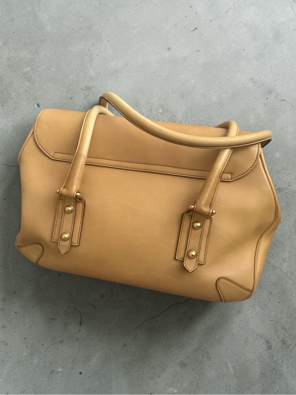 Gucci Tom Ford Era Horsebit Chain Satchel Tan Camel Leather Gold Hw F03/S04 - Picture 2 of 16